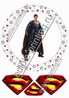 Картинка для торта Супермен supergeroi004