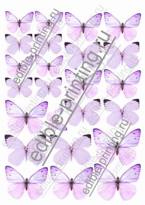 Бабочки для торта розово-фиолетовый Размеры можно изменить по желанию.
