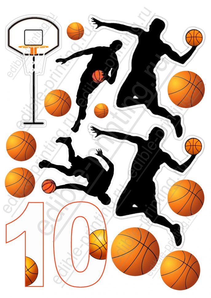 Картинки для торта Баскетбол sp0074 на сахарной бумаге | Edible-printing.ru