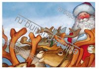 Санта с оленями