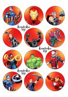 Картинка для капкейков Супергерои supergeroi012