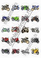 Мотоциклы съедобные картинки ( для капкейков)