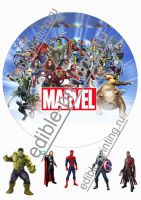 Картинка для торта Супергерои Марвел (Marvel) mar014
