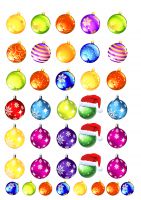 Картинка для леденцов Новый год ёлочные шары novgodraz004