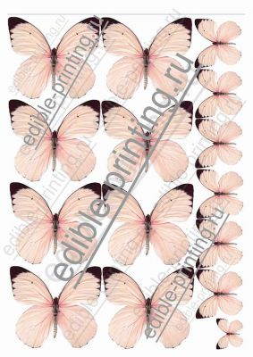 Бабочки нежно розовые Размеры можно изменить по желанию.
