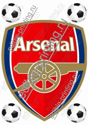 Картинка для торта Арсенал 1 футбольный клуб, герб