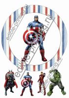 Картинка для торта Капитан Америка supergeroi002