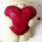 Шоколадный мишка с красным сердцем в подарок