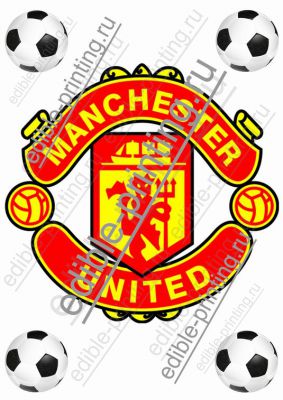 Манчестер Юнайтед картинка для торта футбольный клуб, герб